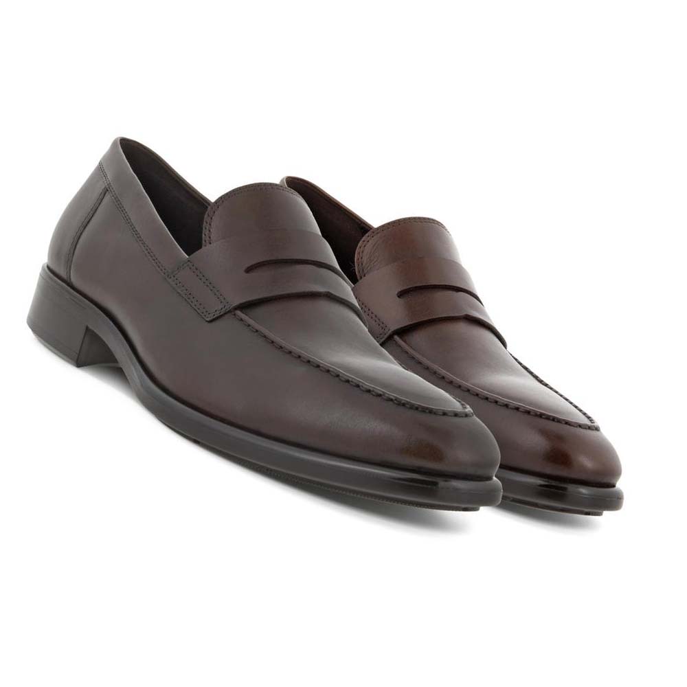 Ecco Citytray Penny Loafer Mokkasiner Herre Brune | NO 577ILH